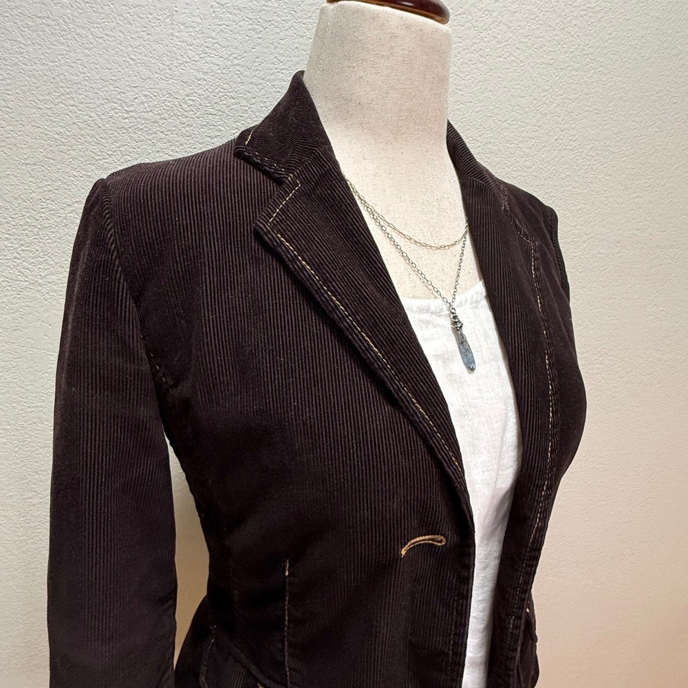 Boden Tailored Corduroy Cotton Preppy Blazer Jacket Women Size 10 - Picture 2 of 13